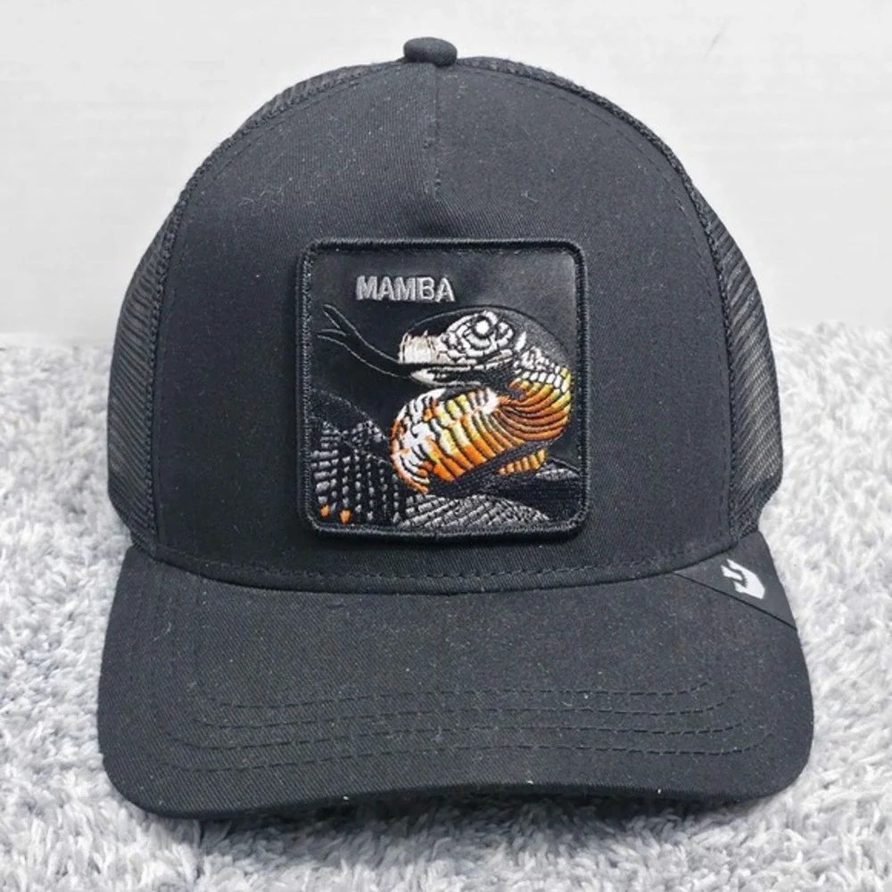 Goorin Bros The Farm Black Mamba‎ Mesh Snapback Trucker Hat Cap NWT 101-1024-YA